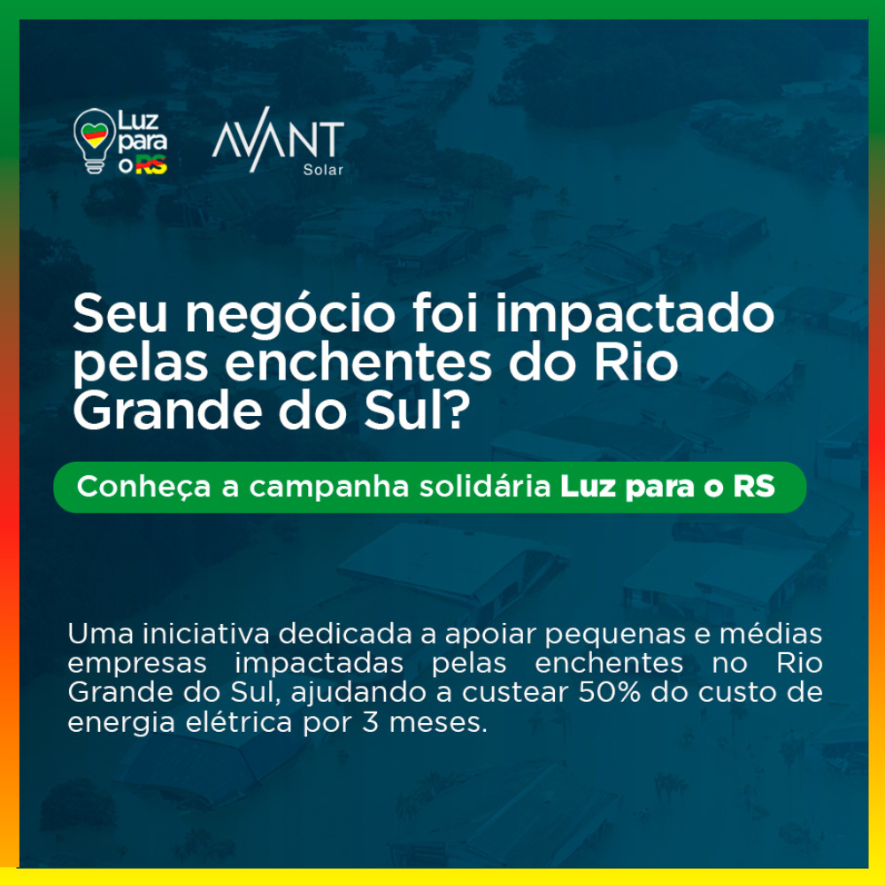 Campanha solidária Luz para o RS