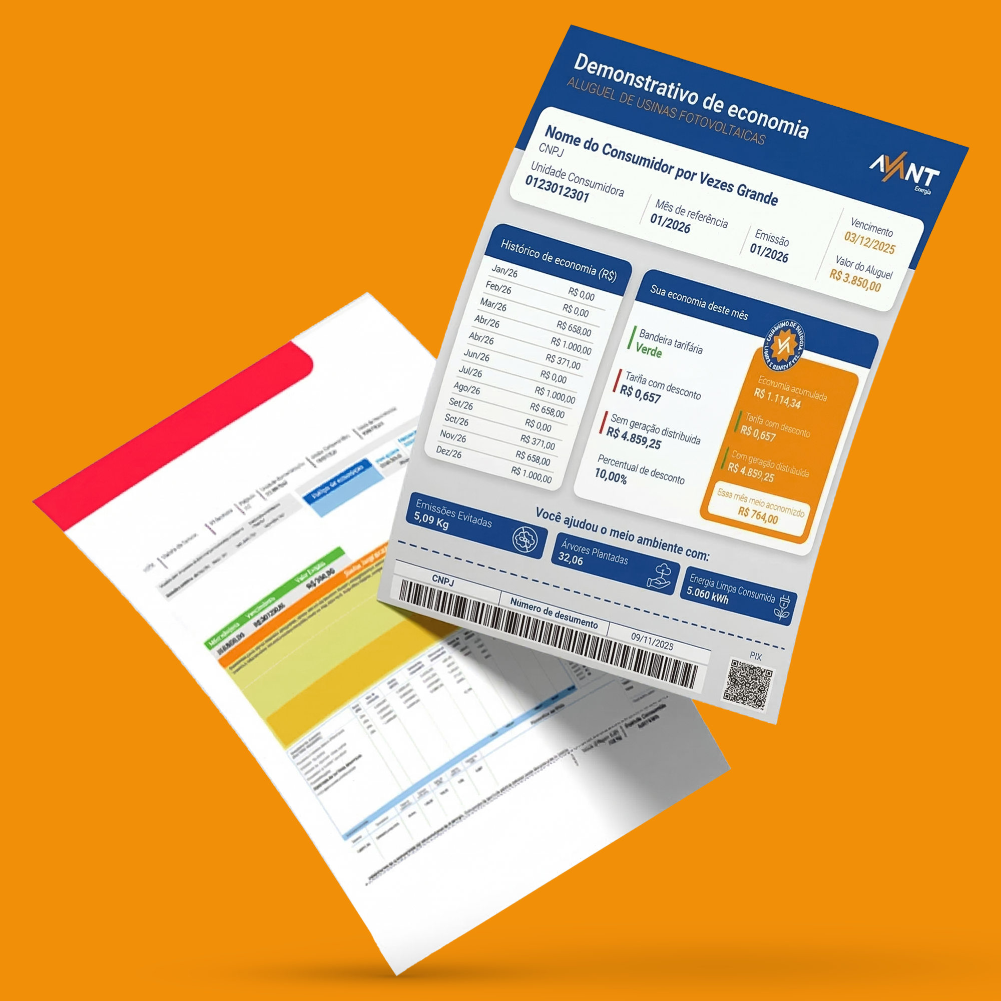 Recebi duas faturas de energia, qual devo pagar?